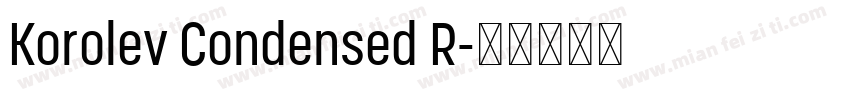 Korolev Condensed R字体转换